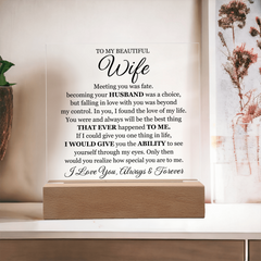 To My Beautiful Wife (Printed) – Acrylic Square